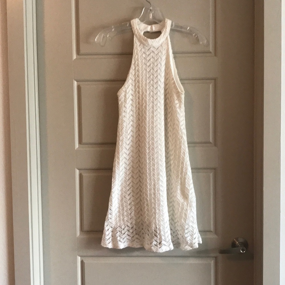 Cream crochet dress